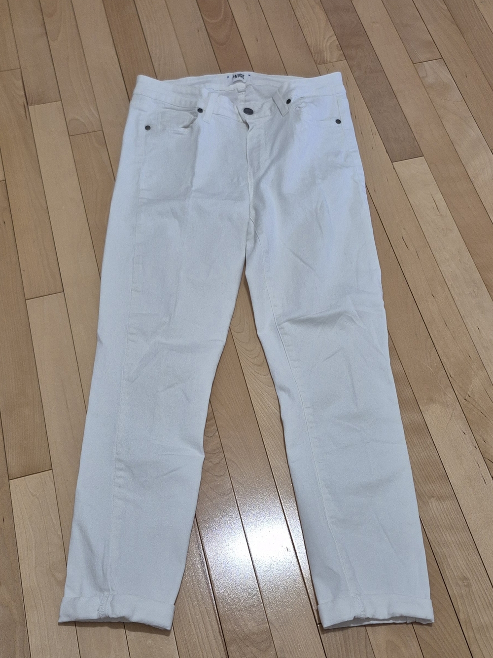 PAIGE Kylie Crop White Jeans